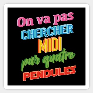 Midi par 4 pendules Sticker